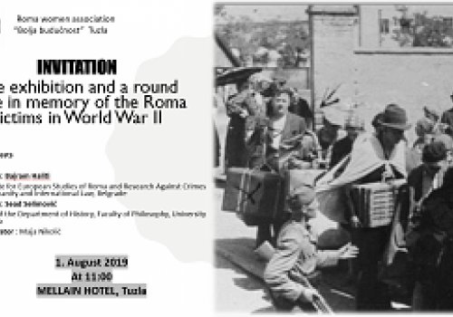The exhibition and a round table in memory of the Roma victims in World War II