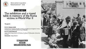 The exhibition and a round table in memory of the Roma victims in World War II