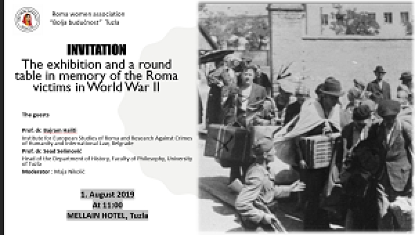 The exhibition and a round table in memory of the Roma victims in World War II